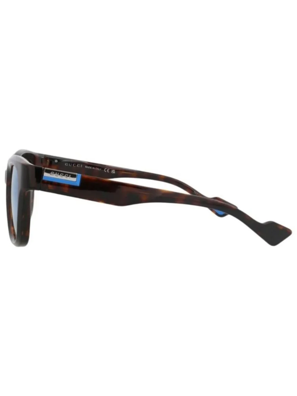 New Gucci Mens Square/Rectangle Havana Havana Blue Fashion Designer Sunglasses